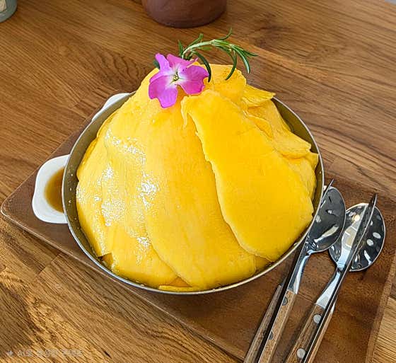 생망고빙수 메뉴 사진(네이버)