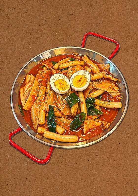 매콤떡볶이 메뉴 사진(네이버)