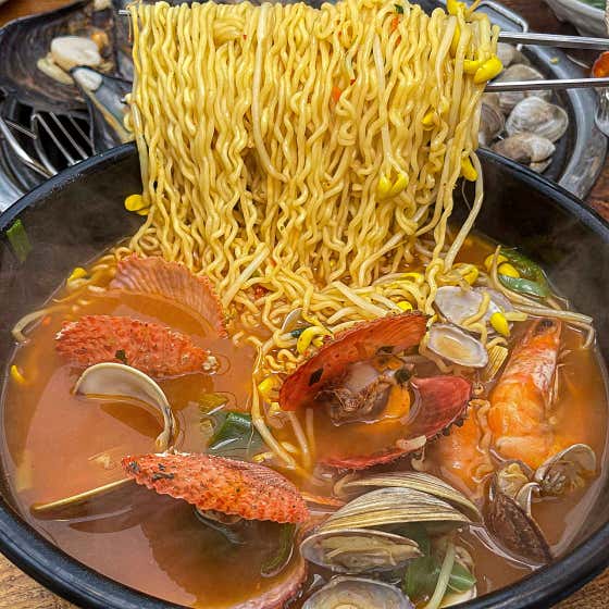 해물라면 메뉴 사진(네이버)