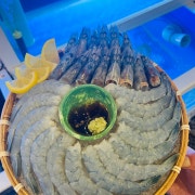 생새우회 + 머리 버터구이 메뉴 사진(네이버)