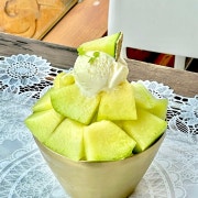 [시즌메뉴] 멜론빙수 메뉴 사진(네이버)