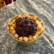 미숫가루 팥빙수 메뉴 사진(네이버)