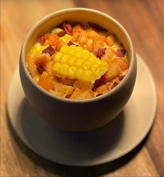 초당옥수수 스프 메뉴 사진(네이버)