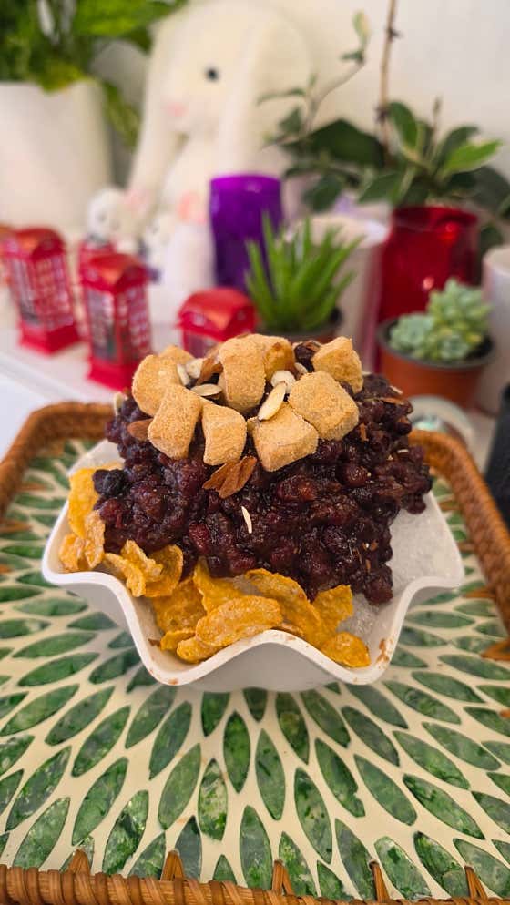 옛날팥빙수 메뉴 사진(네이버)