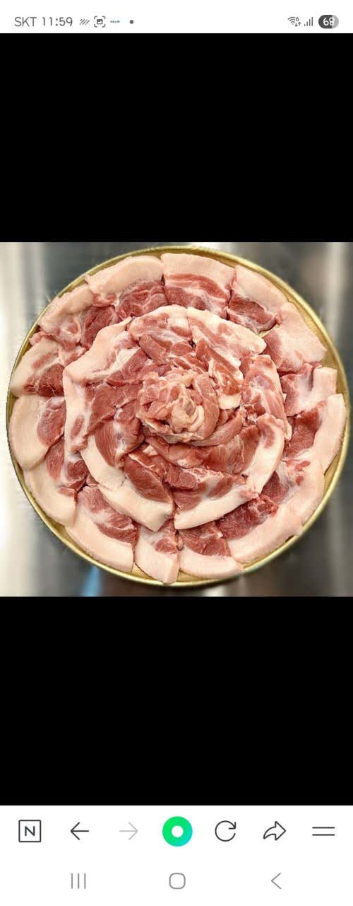 고령뒷고기(400g) 메뉴 사진(네이버)