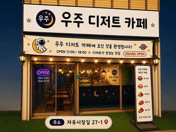 우주 디저트 카페