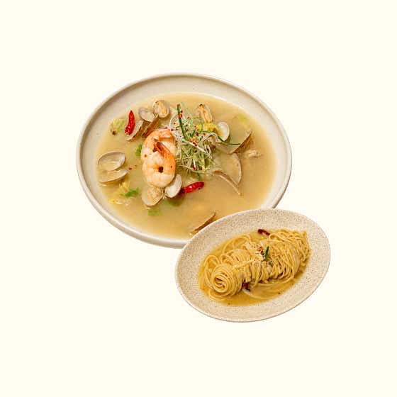 바지락술찜&파스타 메뉴 사진(네이버)