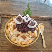 눈꽃팥빙수 메뉴 사진(네이버)