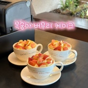 [시즌]복숭아 버무리 케이크 메뉴 사진(네이버)