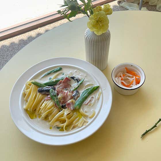 꽈리고추크림파스타 메뉴 사진(네이버)
