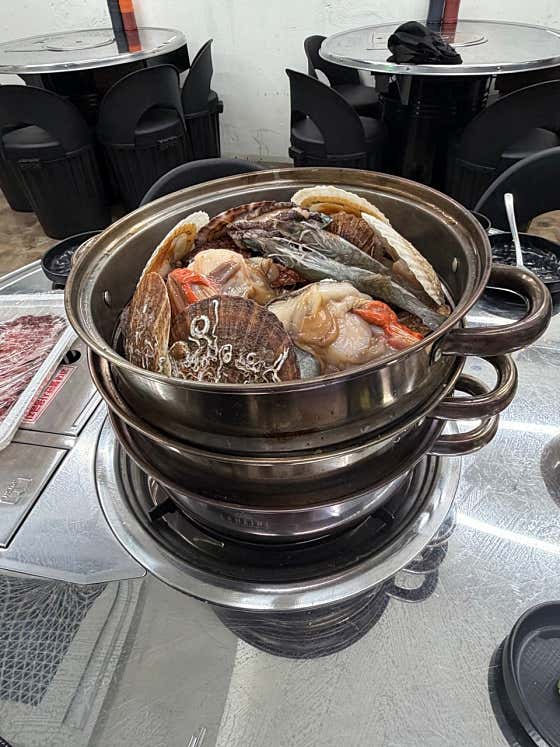 조개모듬샤브 메뉴 사진(네이버)