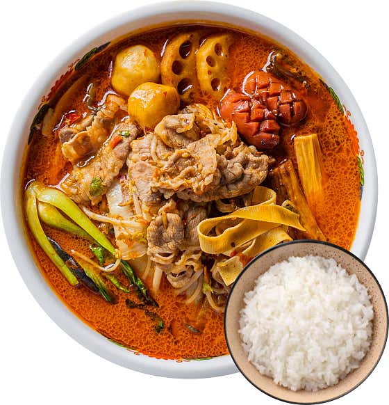 [1인] 소고기 마라탕 & 공기밥 메뉴 사진(네이버)