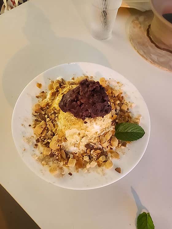 직접삶은수제팥빙수 메뉴 사진(네이버)