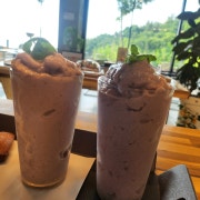 블루베리요거트스무디 메뉴 사진(네이버)