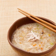얼큰 한방 닭죽(빨강육수) 메뉴 사진(네이버)