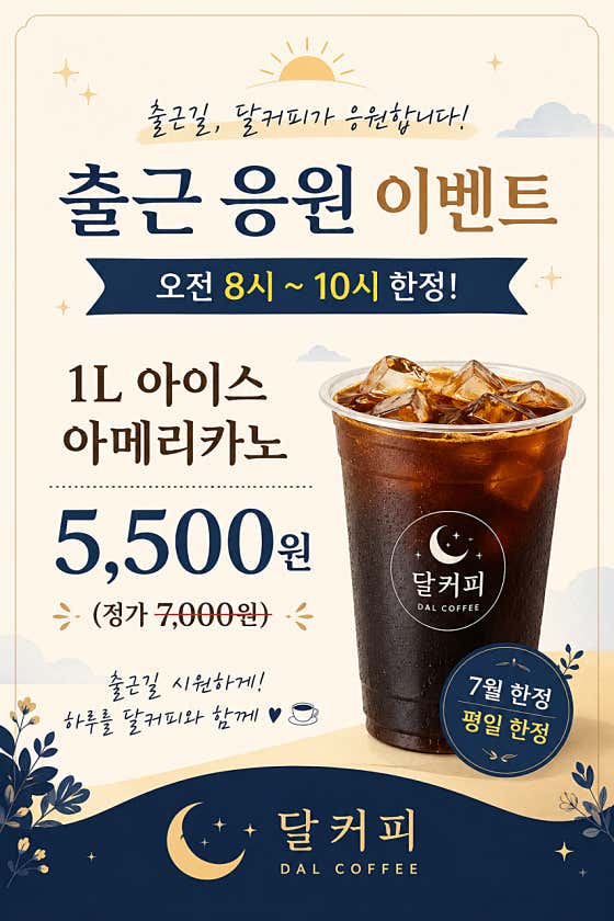 출근이벤트 메뉴 사진(네이버)