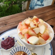 생복숭아빙수2인 메뉴 사진(네이버)