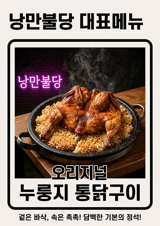 누룽지통닭 메뉴 사진(네이버)