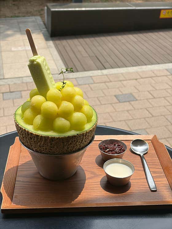 달달 멜론 빙수 메뉴 사진(네이버)