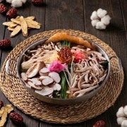 오리백숙[찹쌀누룽지+녹두죽] 메뉴 사진(네이버)