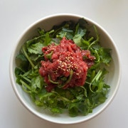 한우 육회 비빔밥 메뉴 사진(네이버)