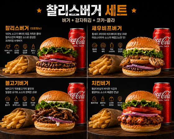 찰리스버거 구성