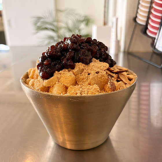 구름산 미숫가루 팥빙수 메뉴 사진(네이버)