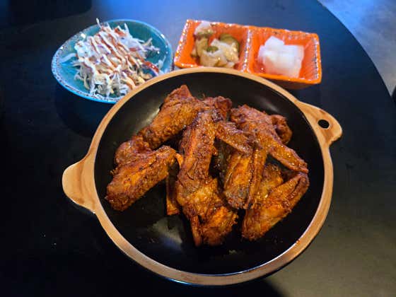 숯불닭날개 메뉴 사진(네이버)