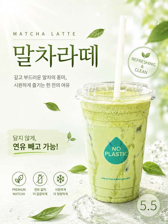말차라떼 메뉴 사진(네이버)