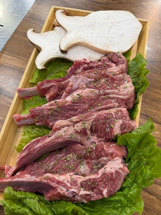 고급양갈비 메뉴 사진(네이버)