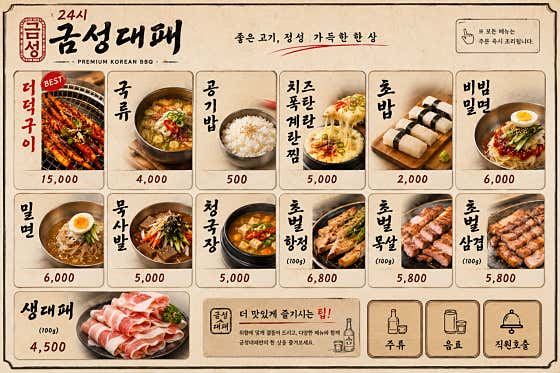 🥩신선한 생대패🥩 메뉴 사진(네이버)