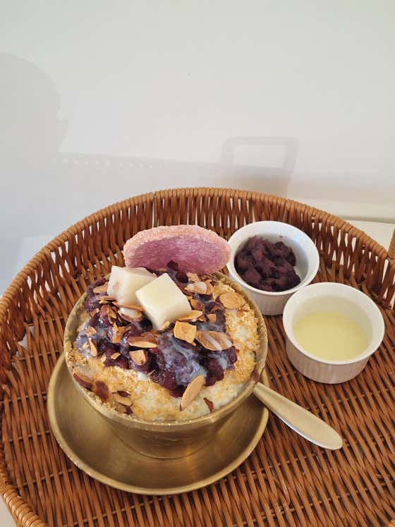 소담눈꽃빙수 1인 메뉴 사진(네이버)
