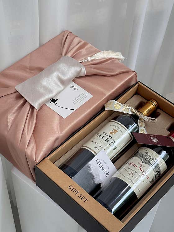 보자기 와인 선물세트 메뉴 사진(네이버)