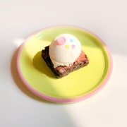 브라우니 + 아이스크림 메뉴 사진(네이버)