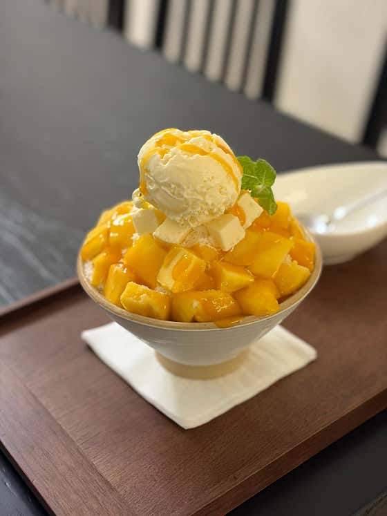 망고치즈빙수 메뉴 사진(네이버)