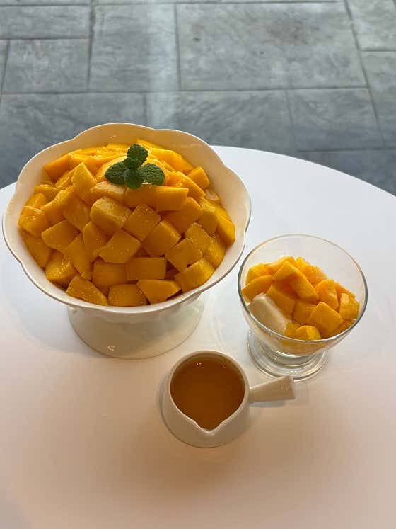 제주애플망고빙수 메뉴 사진(네이버)
