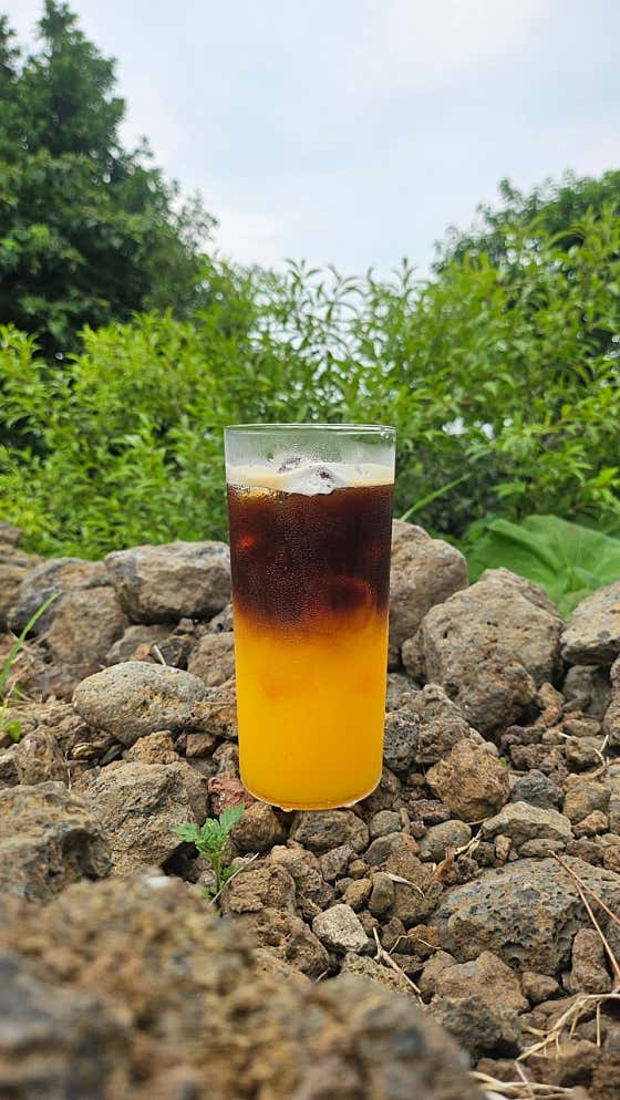소원홍 (귤) 아메리카노 메뉴 사진(네이버)