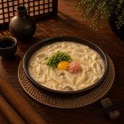 백명란크림수제비 메뉴 사진(네이버)