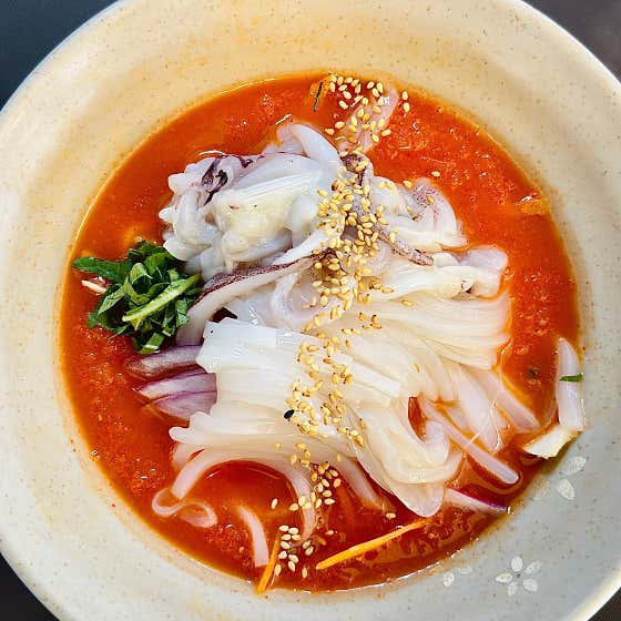 시즌한정 한치물회 메뉴 사진(네이버)