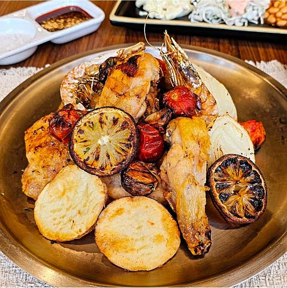 숯불 소금바베큐 메뉴 사진(네이버)