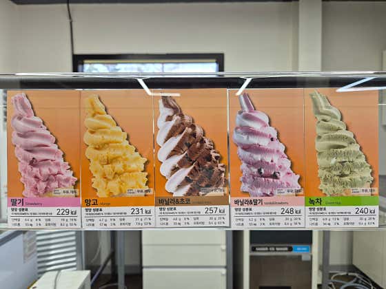구스토아 아이스크림 메뉴 사진(네이버)