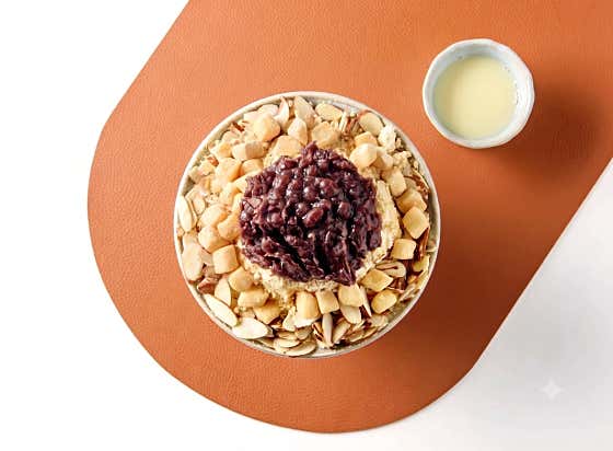 [일반팥] 인절미 팥빙수 메뉴 사진(네이버)