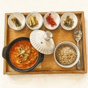 돌문어 칼칼탕 한상 메뉴 사진(네이버)