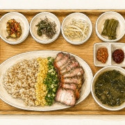 훈연삼겹 한상 메뉴 사진(네이버)