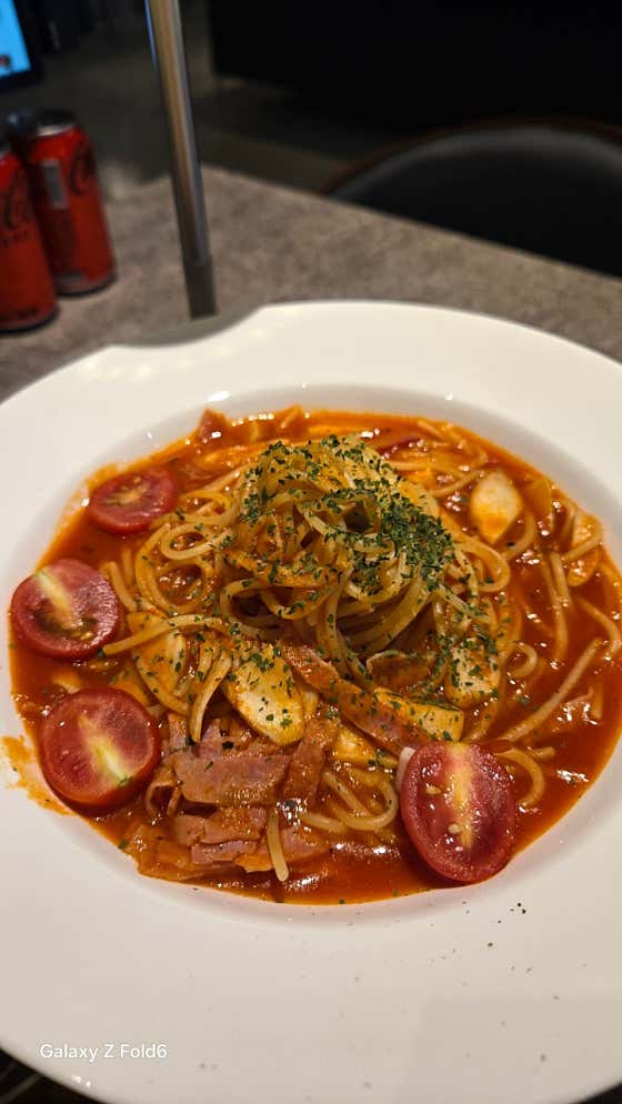 베이컨 토파토 파스타 메뉴 사진(네이버)