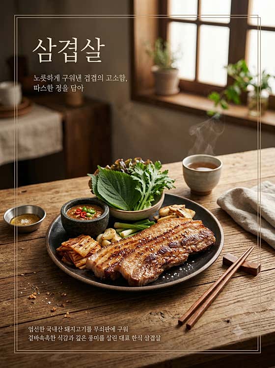 참숯 직화 (生) 한돈삼겹살 1+ 메뉴 사진(네이버)