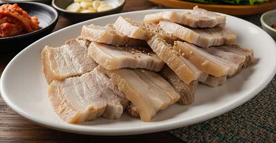접시고기(수육) 메뉴 사진(네이버)