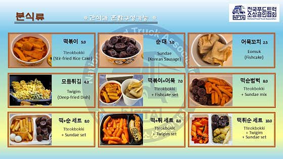 분식류 메뉴 사진(네이버)