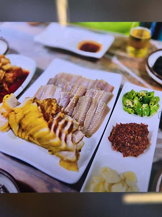 홍어삼합 메뉴 사진(네이버)