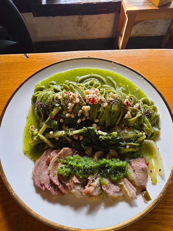 땡초 보리김치 말차비빔 (+항정살수육 메뉴 사진(네이버)